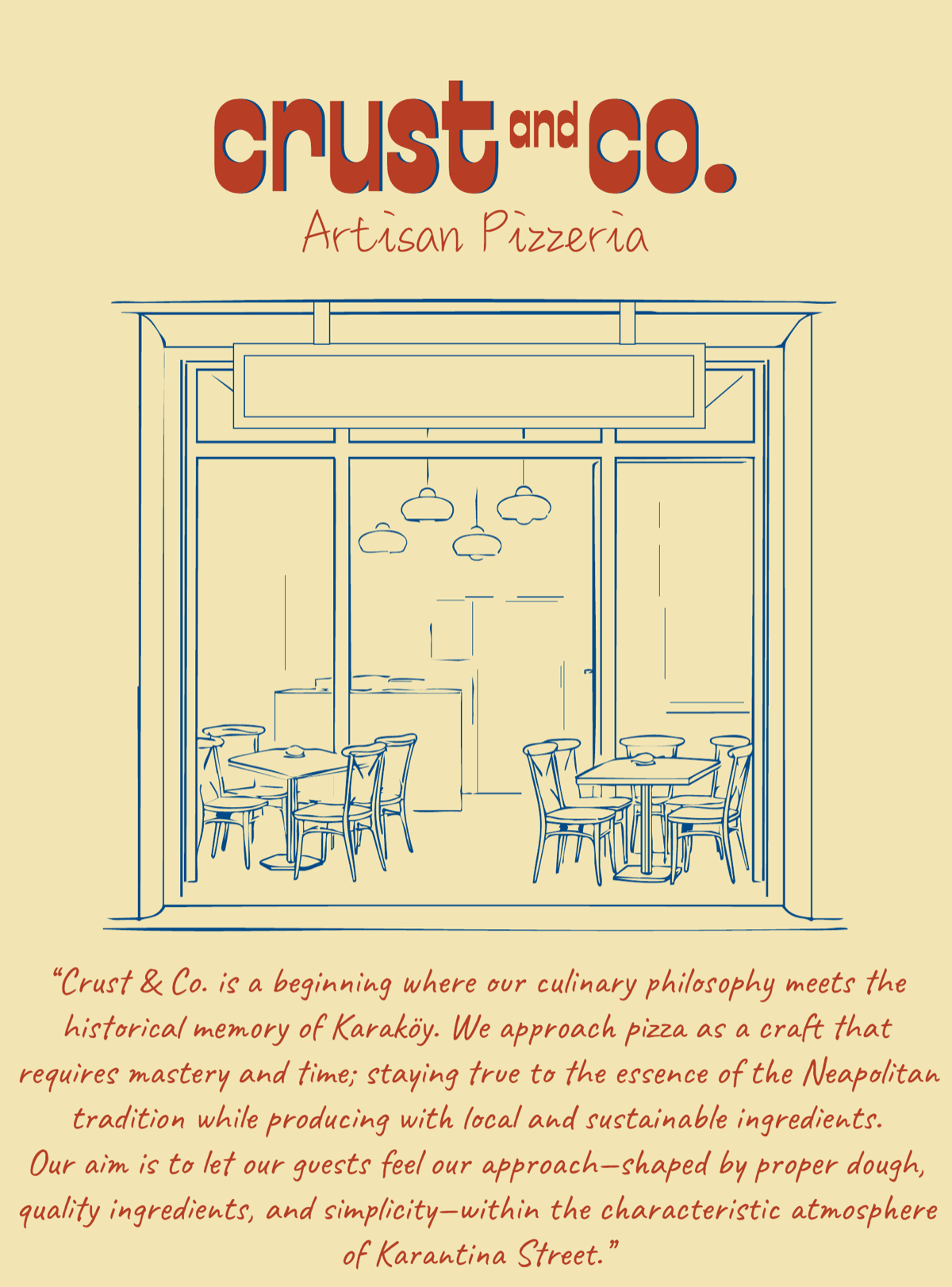 About Crust and Co. - Our story and culinary philosophy in the heart of Karaköy